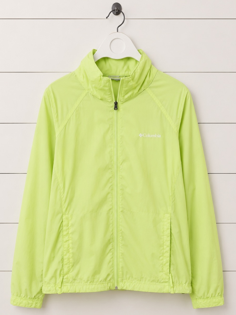 Columbia Neon Lime Packable Windbreaker Jacket